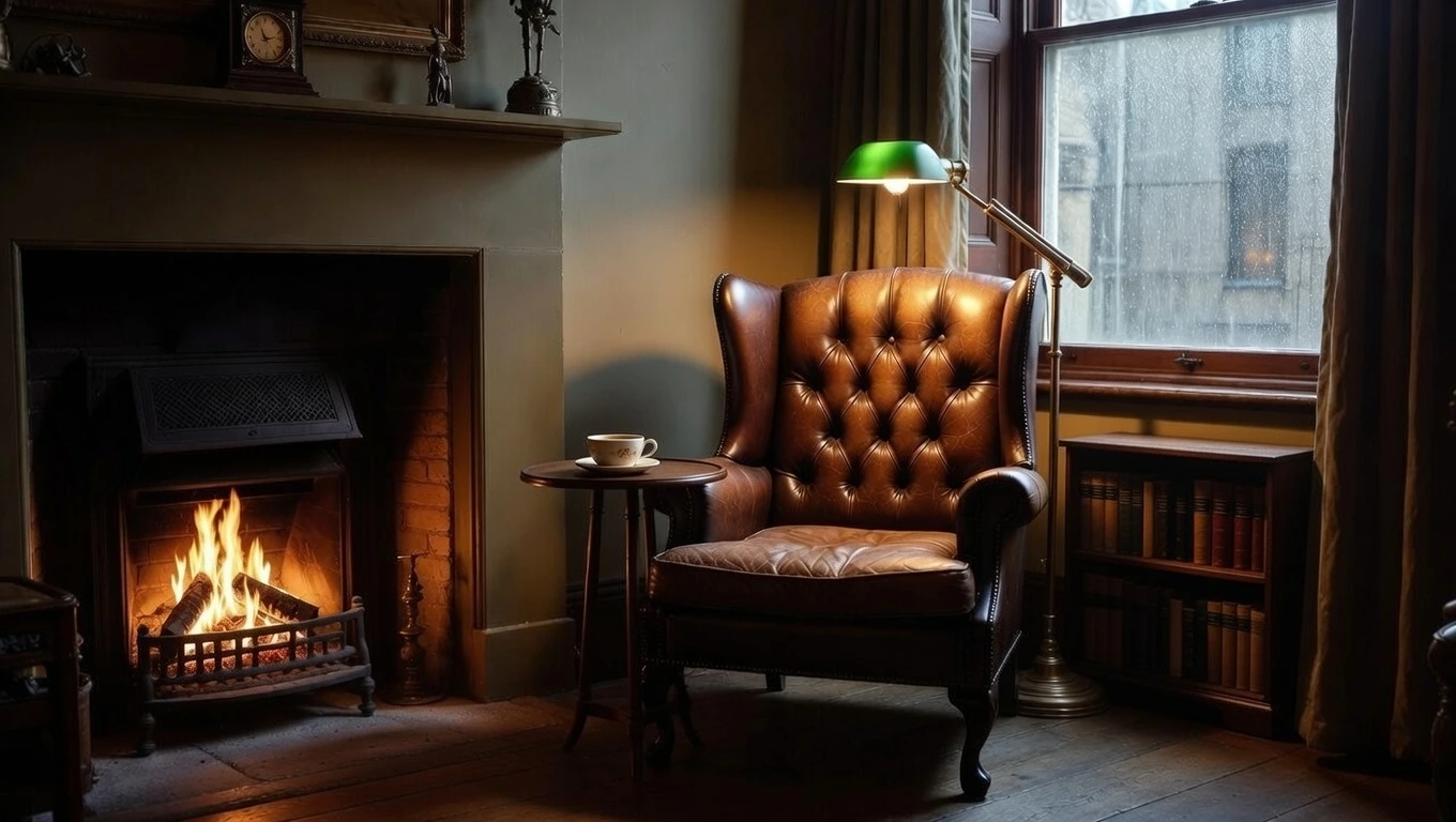 Upstairs reading area at Corey's Bookshop